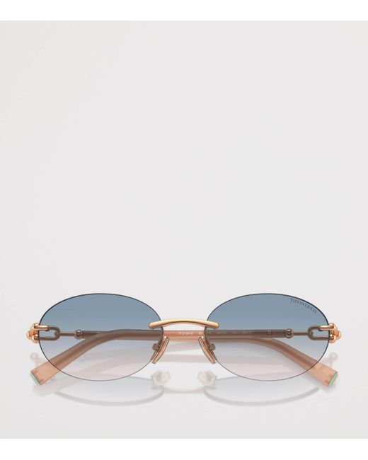 Tiffany & Co Blue Metal Oval Tf3104D Sunglasses