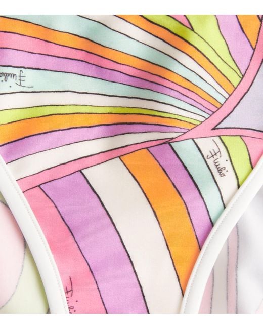 Emilio Pucci White Iride Bikini Bottoms
