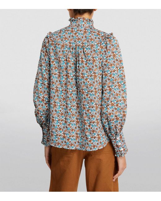 Weekend by Maxmara Gray Floral Molo Blouse