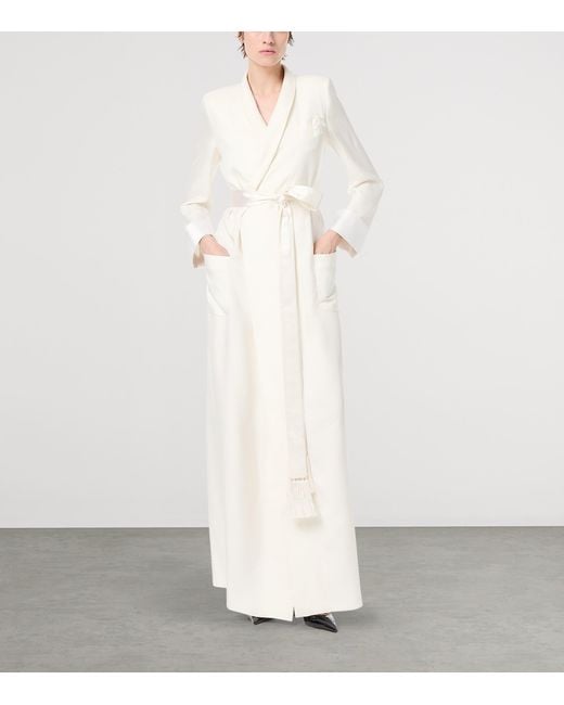 Tom Ford White Silk Robe Dress