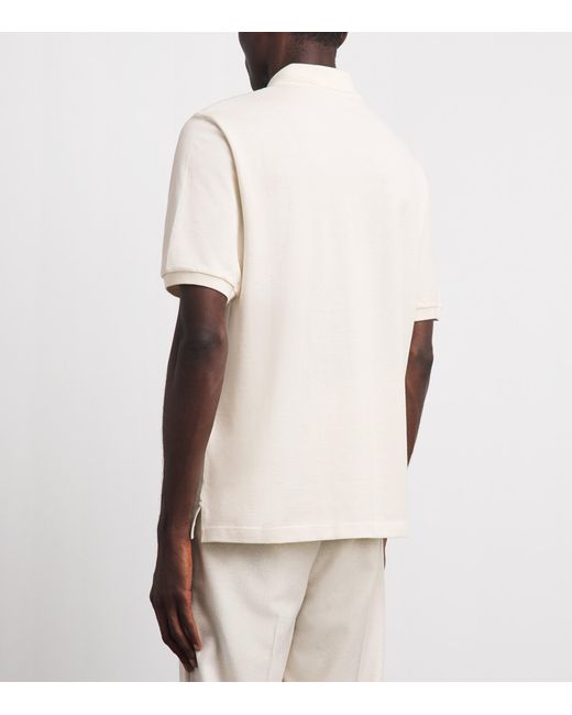 Ralph Lauren White Cotton-Cashmere Polo Bear Polo Shirt for men