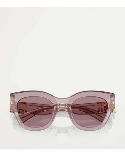 Miu Miu Pink Acetate Square Mu01Ys Sunglasses