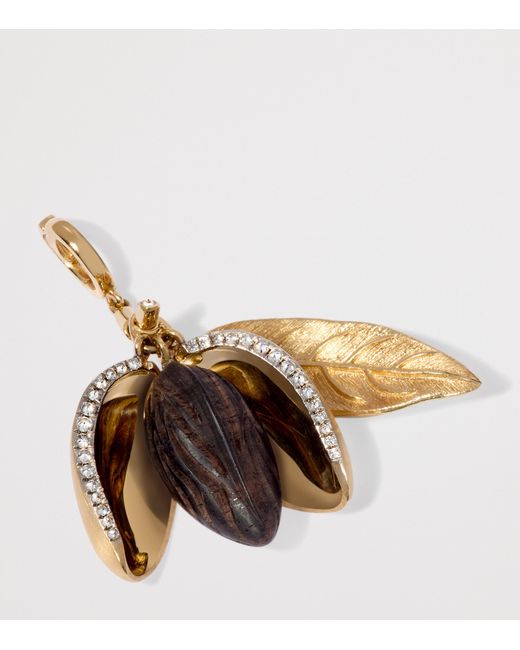 Annoushka Metallic Diamond And Ebony Mythology Almond Charm Pendant