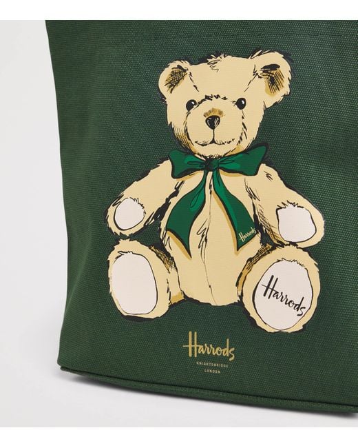 Harrods Green Small Henry Bear Tote Bag