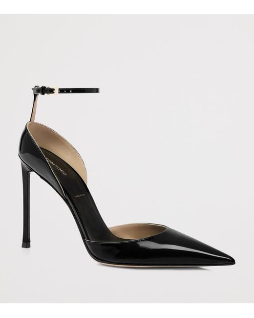 Tom Ford Black Patent Leather Vertigo Pumps 105