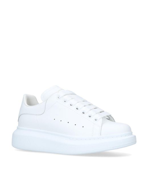 Alexander McQueen White Leather Runway Sneakers