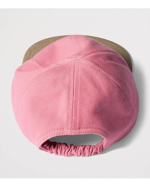 Miu Miu Pink Cotton Logo Baseball Cap