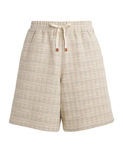 Drole de Monsieur Natural Tweed Stripe Shorts for men