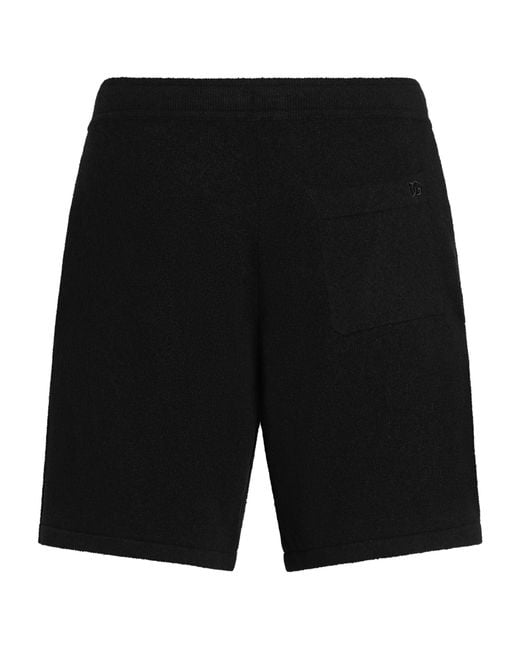 Dolce & Gabbana Black Knitted Drawstring Shorts for men