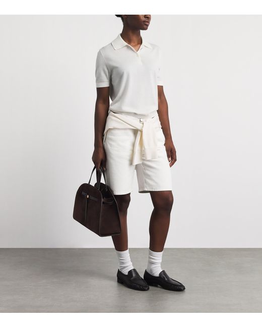 Still Here White Cool Denim Shorts