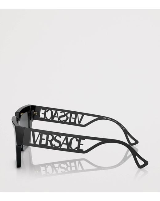 Versace Black Acetate Ve4431 Square Sunglasses