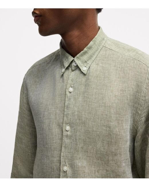 Boss Green Linen Shirt for men