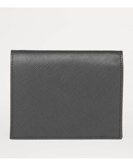 Prada Black Small Saffiano Leather Bifold Wallet