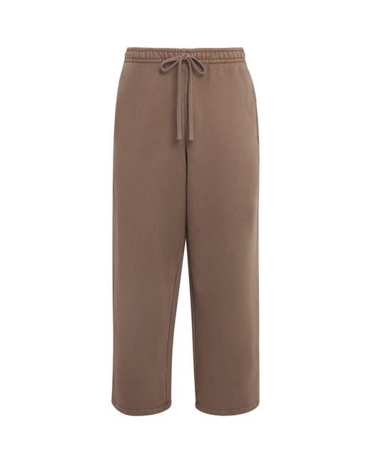 Skims Brown Cotton Fleece Straight Sweatpants for men