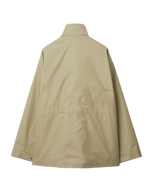 Burberry Natural Cotton Gabardine Hooded Jacket for men