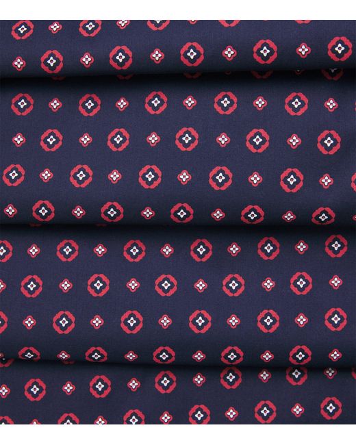 Derek Rose Blue Cotton Nelson Lounge Trousers for men
