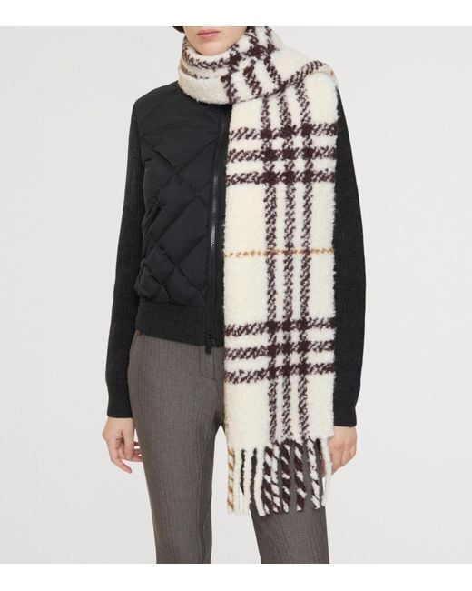 Burberry Natural Alpaca-Wool Check Scarf