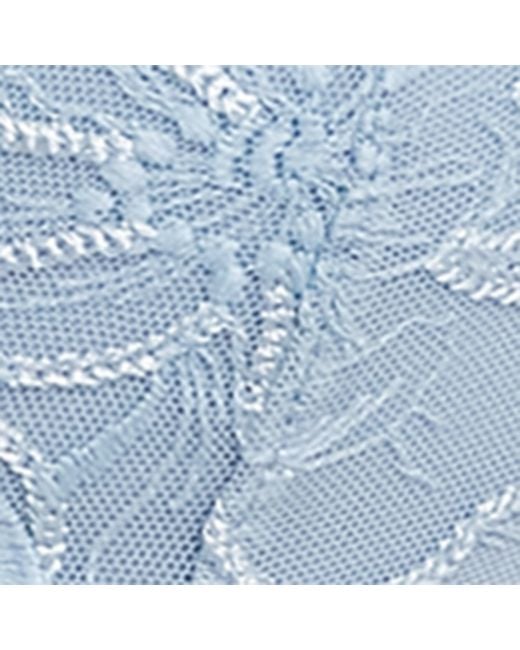 Chantelle Blue Fleurs Plunge T-Shirt Bra