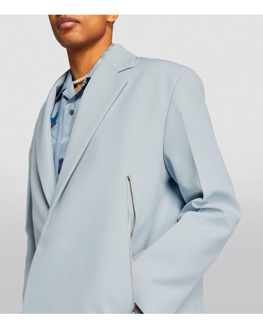 OAMC Blue Side-zip Oversized Blazer for men