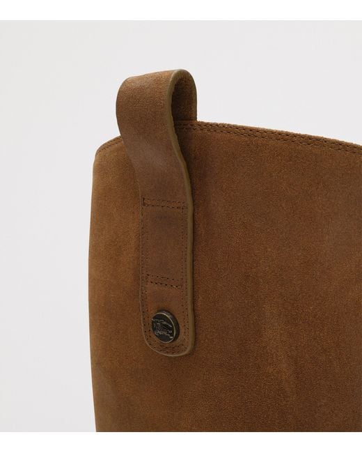 Burberry Brown Suede Cavalier Knee-High Boots