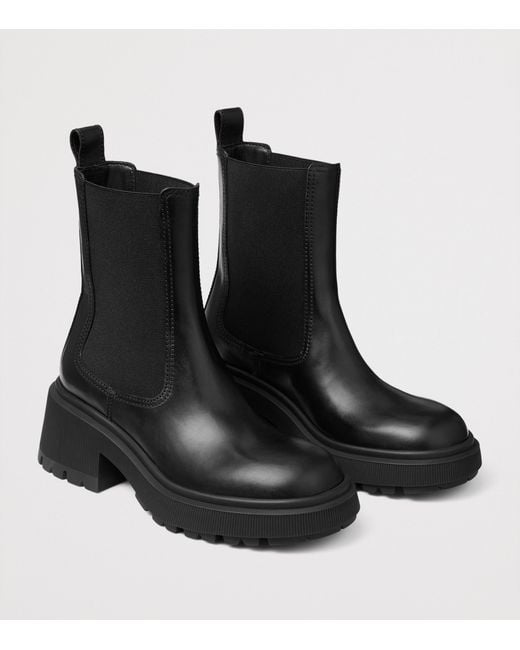 Jimmy Choo Black Tamia 70 Leather Chelsea Boots