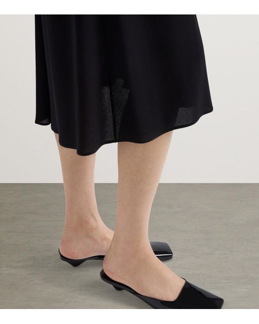 Prada Black Buckle-Detail Midi Skirt
