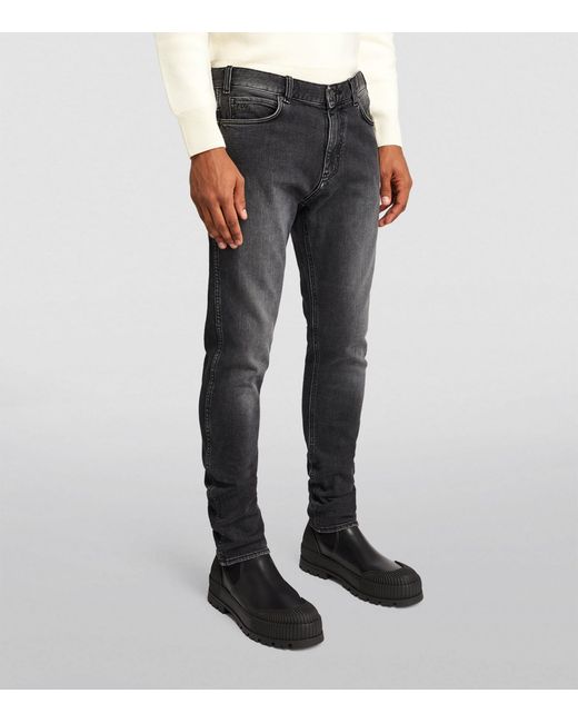 Emporio Armani Gray Mid-rise Slim Jeans for men