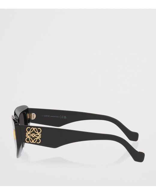 Loewe Black Anagram Angular Rectangle Sunglasses