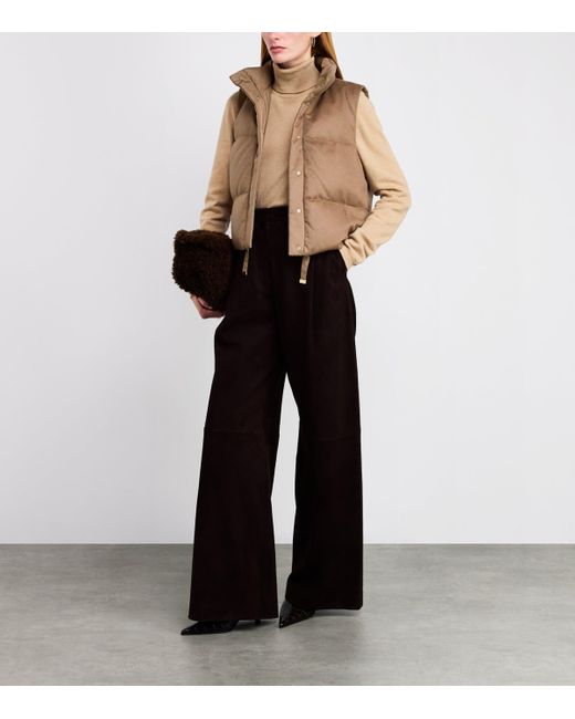 Max Mara Brown The Cube Quilted Gilet