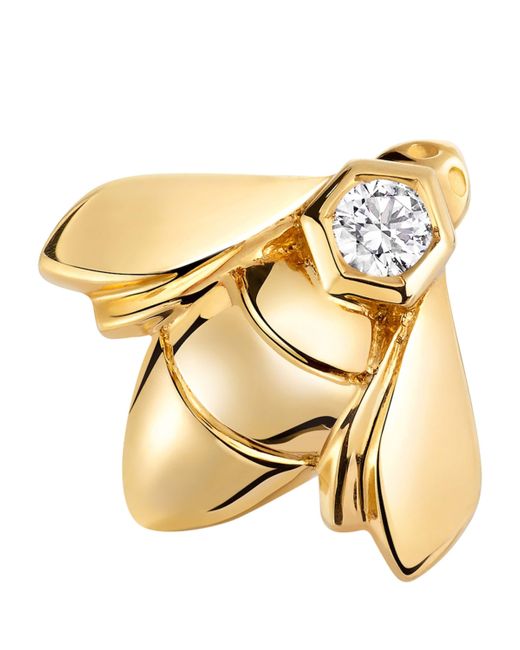 Chaumet Metallic And Diamond Bee De Single Earring