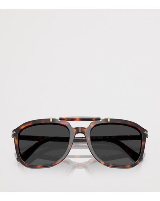 Persol Black Senna Series Square Sunglasses