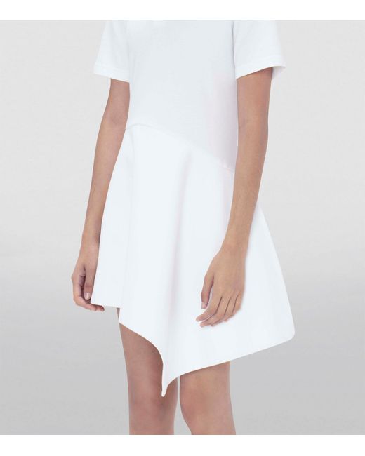 J.W. Anderson White Asymmetric Polo Shirt Mini Dress