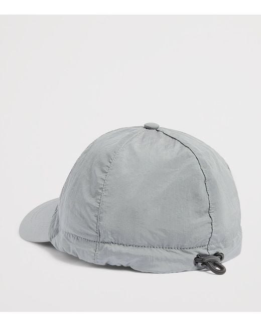 Stone Island Gray Logo Baseball Cap for men