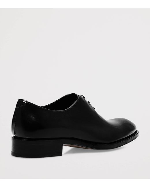 Tom Ford Black Leather Lace-Up Oxford Shoes for men