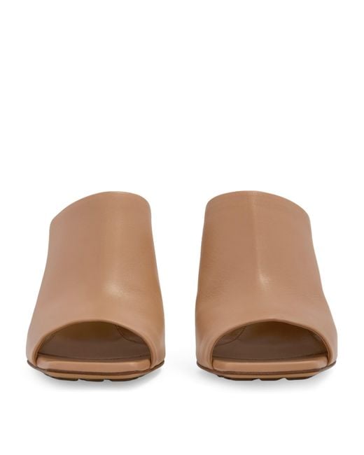 Bottega Veneta Brown Leather Knot Mules 90