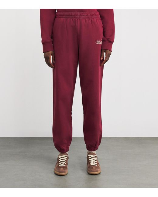 Sporty & Rich Red Cotton Soho Sweatpants