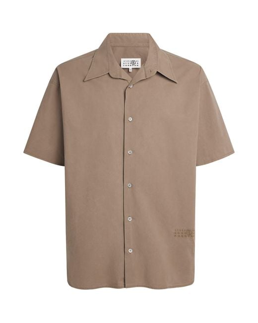 MM6 by Maison Margiela Brown Cotton Short-Sleeve Shirt for men
