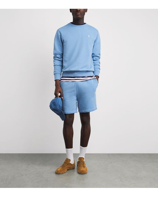 Polo Ralph Lauren Blue Cotton Terry Shorts for men