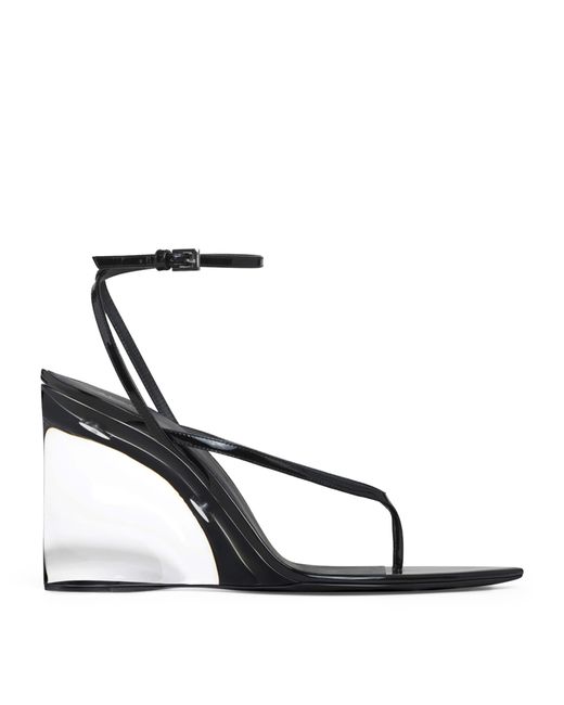 Alaïa White Tongs Wedge Heels 90