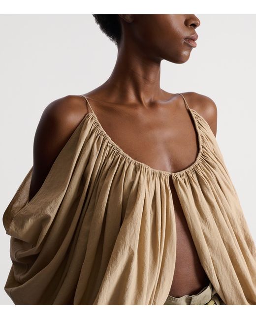 Balmain Natural Strappy Blouse
