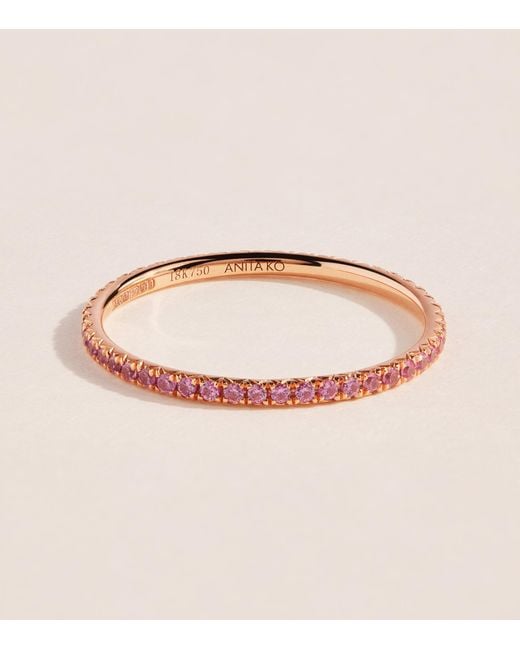 Anita Ko Pink And Sapphire Eternity Ring