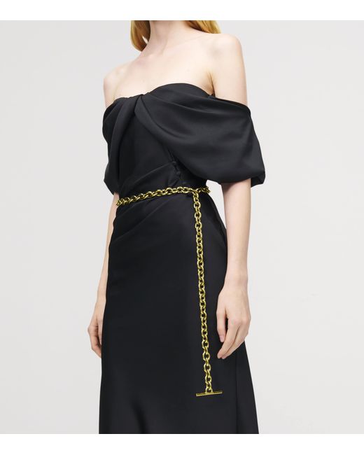 McQueen Metallic T-Bar Chain Belt