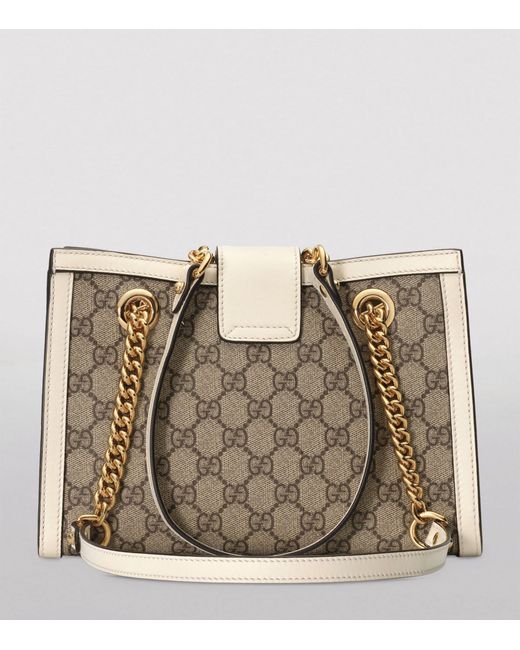 Gucci Brown Small Gg Supreme Padlock Shoulder Bag