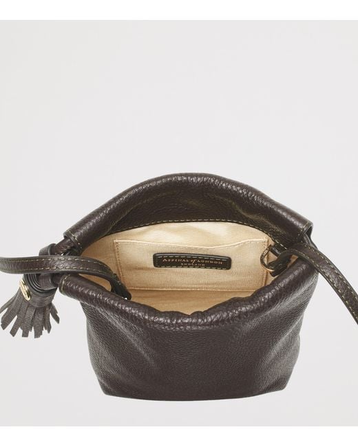 Aspinal Black Leather Soho Cross-Body Pouch