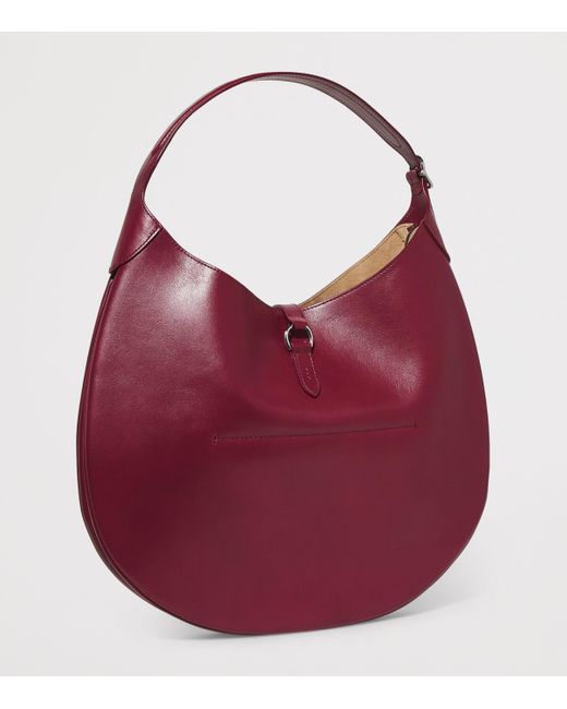 Polo Ralph Lauren Red Medium Leather Id Shoulder Bag