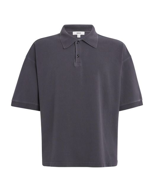 Agolde Blue Cotton Polo Shirt for men