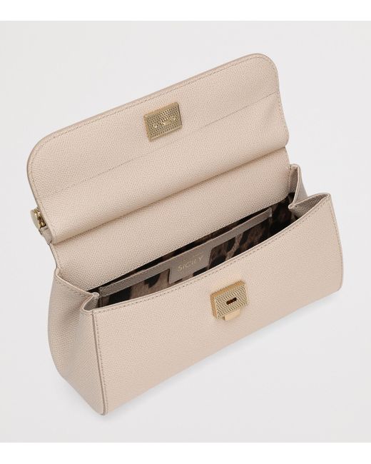 Dolce & Gabbana Natural Leather Sicily Top-Handle Bag
