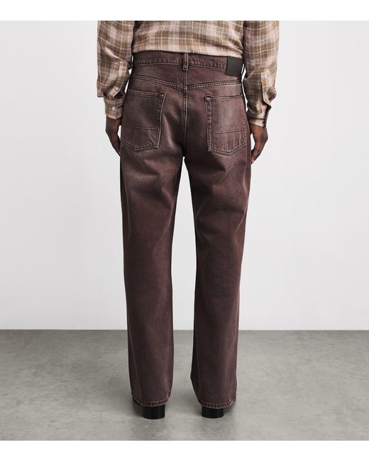 Our Legacy Brown Trompe-L'Oeil Third Cut Straight Jeans for men