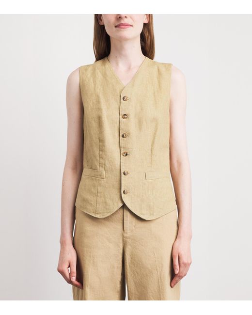 Polo Ralph Lauren Natural Linen-Blend Waistcoat