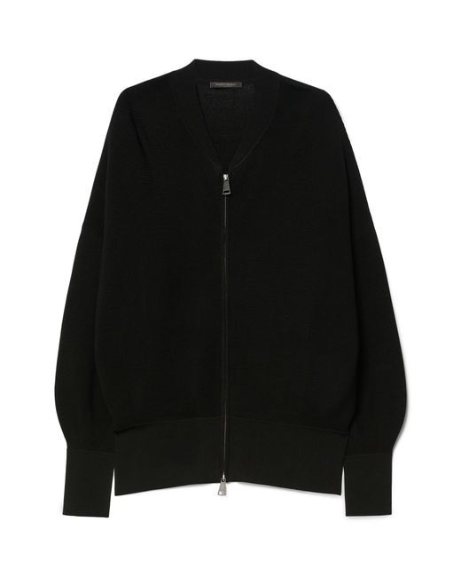 Marina Rinaldi Black Zip-Up Cardigan